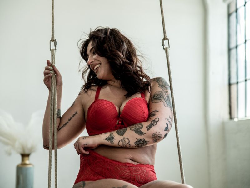 sydney red lingerie swing